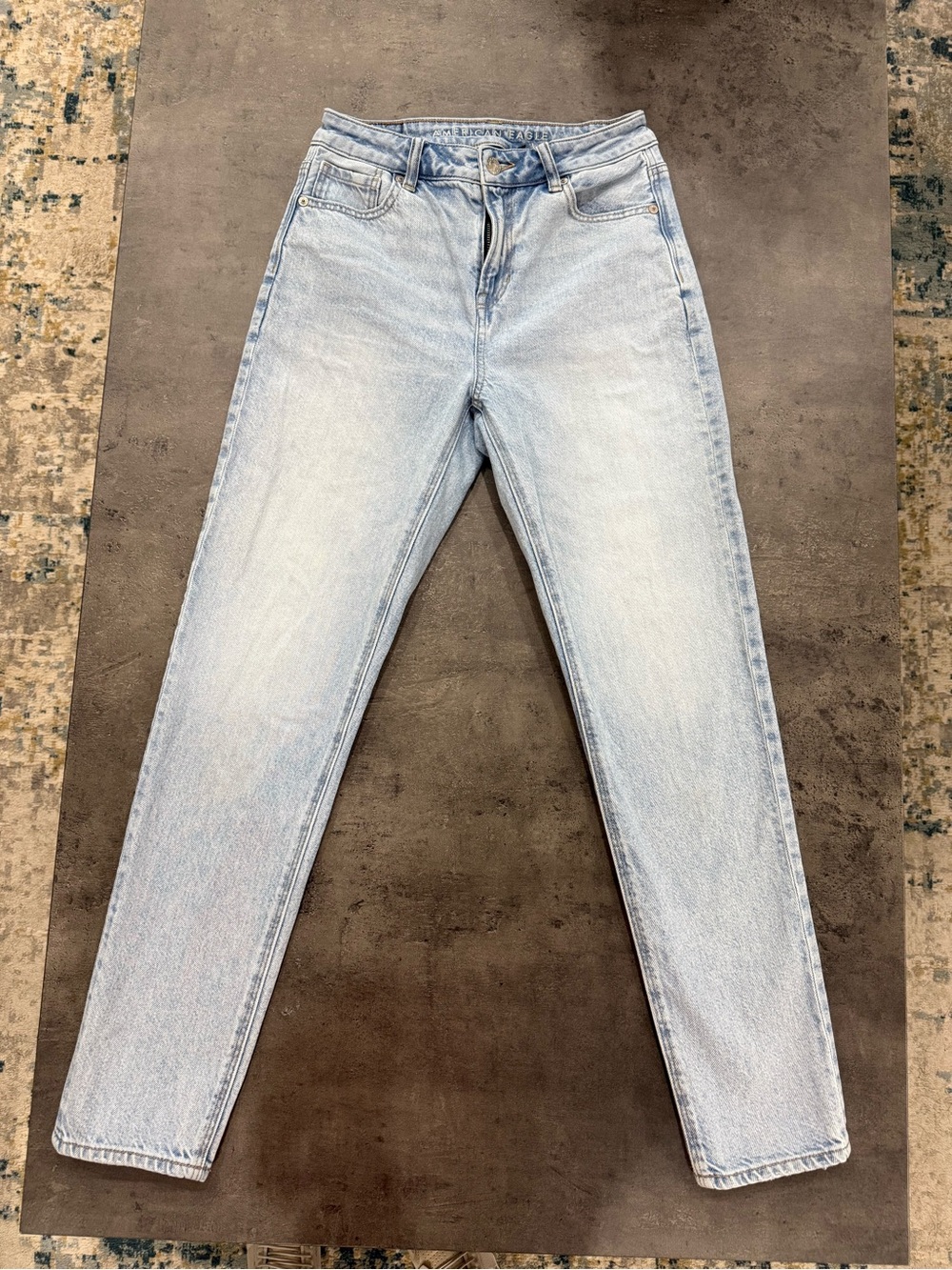 American Eagle Outfitters High-Rise Light Blue Straight Jeans